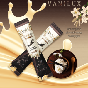 VaniLux 10 pods premium vanilla pods and Beans, long and dark, ideal for baking and cooking